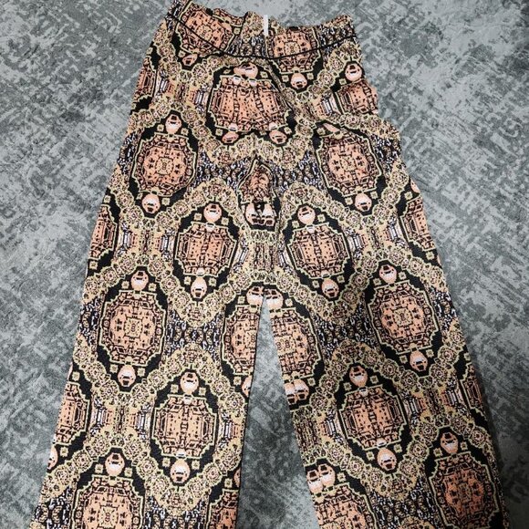 Free People Sun in the West Black Magic Combo Pull on Knit Pant Sz Med MSRP $128 - Picture 6 of 9